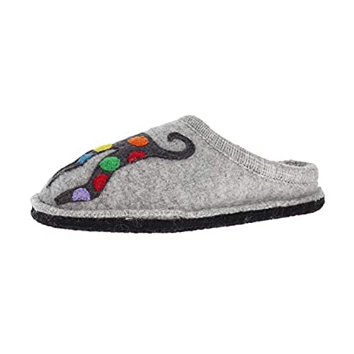 New Haflinger Women's AR Jack Slipper Silver Grey 37
