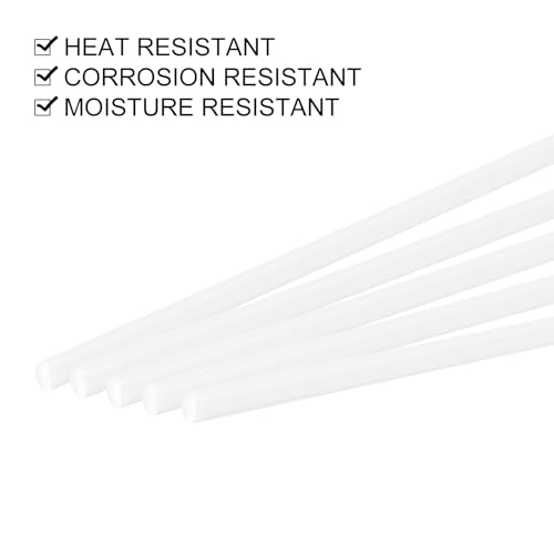 Image of uxcell 5 Pcs White Plastic Rods 0.8 x 250mm ABS Styrene Round Stick Round Solid Bar DIY Model for DIY Toys Building Making Architectural Model Making