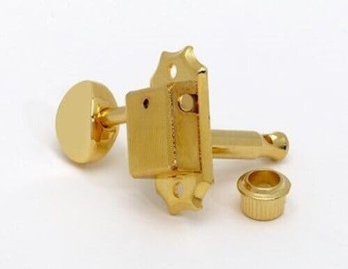 MINHTOANBV Part for 3x3 Vintage Style Tuning Keys, Metal Oval Buttons - Gold