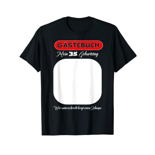 Libro de visitas para 35 cumpleaños, firmado Camiseta