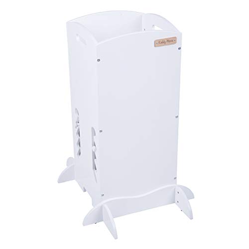 KiddyMoon Torre De Aprendizaje Para Niños ST-001, Madera Contrachapada/Blanco