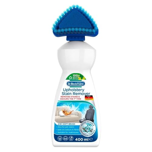 Dr. Beckmann Upholstery Stain Remover Liquid, 400Ml|Removes Even Stubborn Stains And Odours From Sofa, Couch, Car Seats, Office Chairs, Mattresses & More|With Applicator Brush|Sofa Cleaner