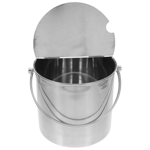 DONFAMDS ステンレス製厚手バケツ 手提げ付きアイスストレージバケット バー用ビールボトルクーラー 多機能水容器 冷却用氷貯蔵バケツ