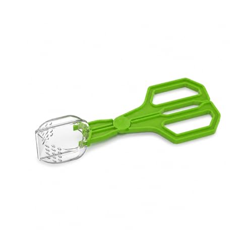 Azarton Ergonomisches Reptilien Fütterungswerkzeug, transparente Fangzange aus Kunststoff, sanfte Futterzange für Grillen & Mehlwürmer, wasserfest und leicht zu reinigen