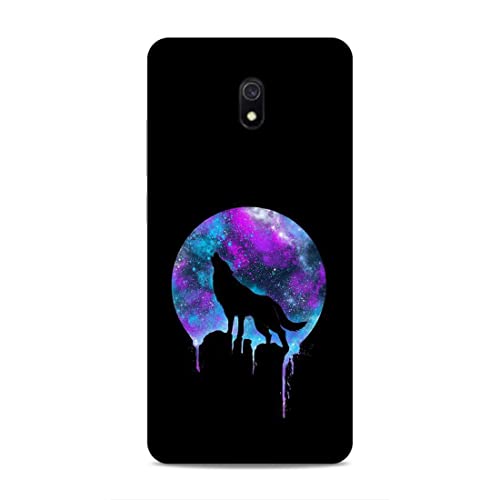 Image of Printed Mobile Back Hard Case Cover for Xiaomi Redmi 8A | Wolf, Black Shadow, Multi Stars, Colourful sky-2181