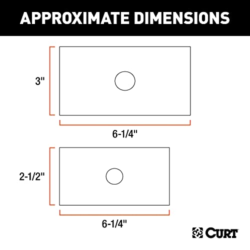 Image of CURT 45408 Carbon Steel 3 in. Shank Reducer Sleeve Set; Set of 2