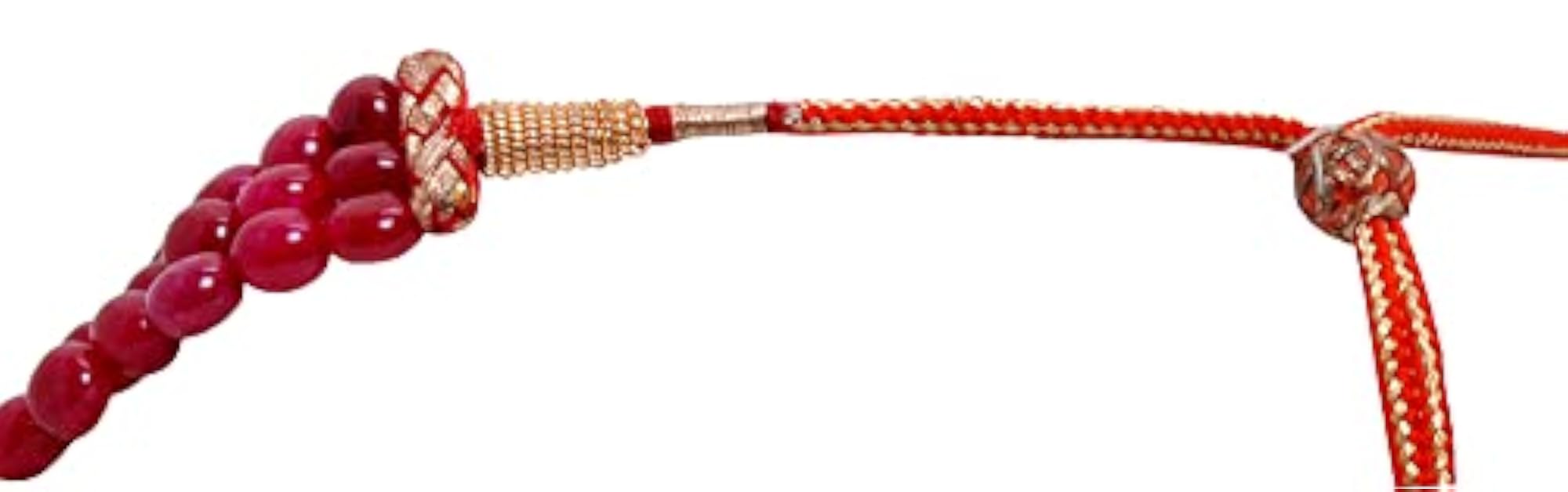 Jaipur Ruby Gemstone Oval Shape Bead Necklace