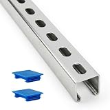LookFox 1-5/8' Strut Channel Trolley Track, 4.8 ft (57.5 in), 1 Pack