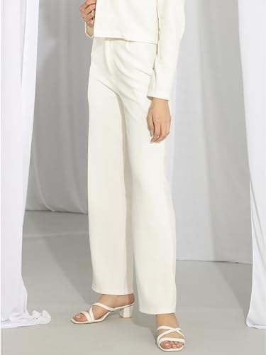 Image of KOTTY Women's High Waist Pleated Wide Leg Trousers