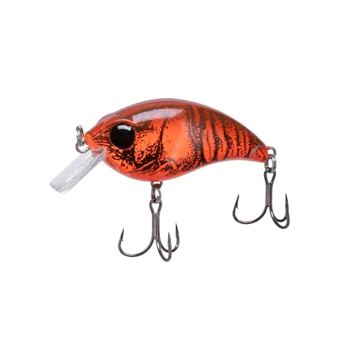 Bill Lewis ATV Squarebill Crankbait Fishing Lifelike Freshwater & Saltwater Lure 1.5 with Mustad Triple Grip Hooks, FIRE Truck Craw