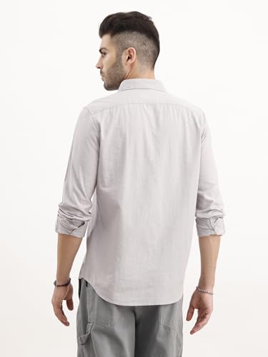 Image of WROGN Men's Twill Weave Shirt | Solid | Slim Fit