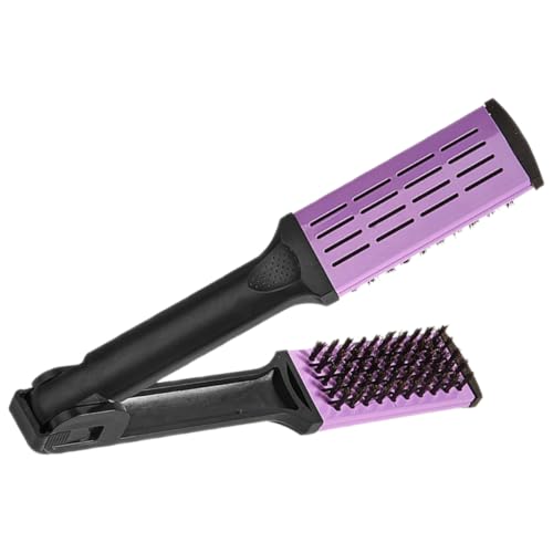 Cepillo alisador para cabello doble faz Baluue Morado miniatura 1