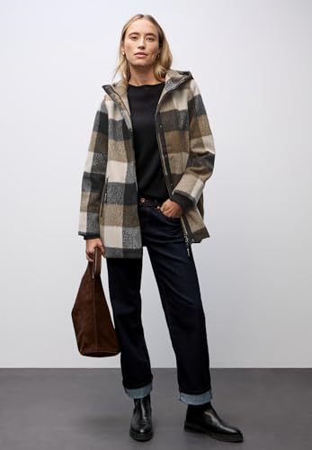 Chaqueta a cuadros Street One para mujer con capucha casual 3
