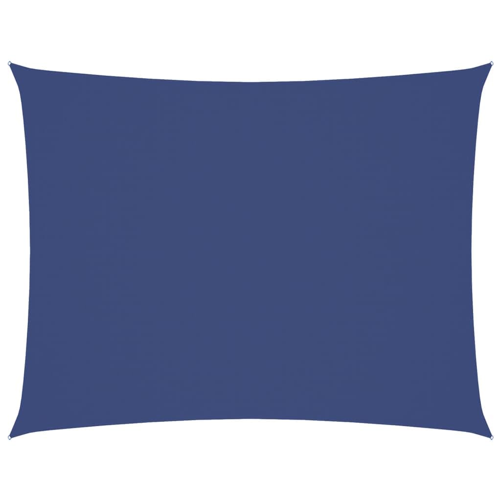 Voile de soleil rectangulaire 5x6m bleu en tissu Oxford pour jardin