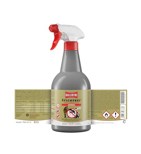 BALLISTOL 26788 Stichfrei Animal 750ml Spray – Tier-Schutz Insektenspray– 8h Schutz vor Mücken, Bremsen, Fliegen, Zecken