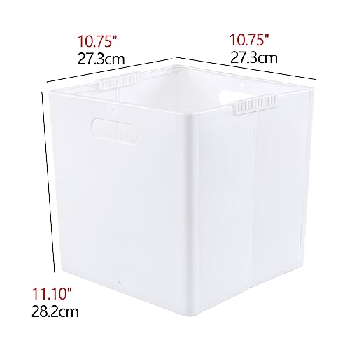 Panier de rangement plastique blanc lot de 6 bac de tri pour meuble et etagere - 3