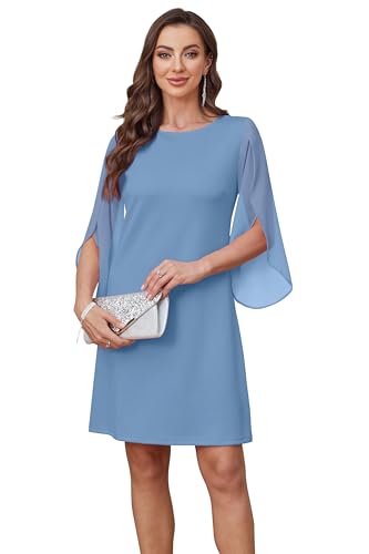 RUMIA Womens Cocktail Dresses Flutter Sleeve Wedding Guest Dresses4