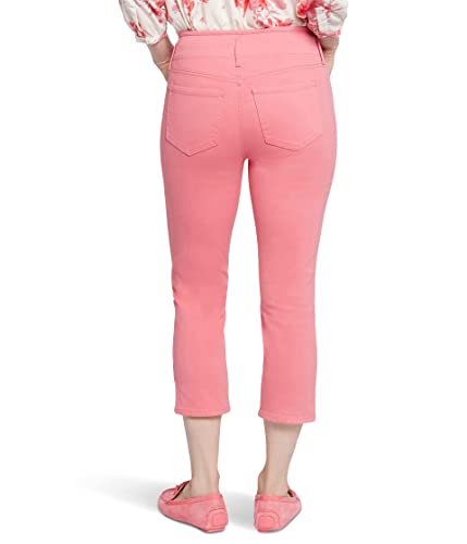 NYDJ Women's Chloe Capris Hollywood Waistband Slits In Pink Punch2