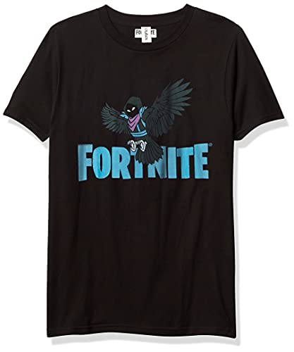 FORTNITE Wings of Fortnight Boy's Premium Solid Crew Tee Black