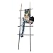 Freestanding Towel Ladder Rack, Household Use, Space Saving, No-Scratch Wood, Black