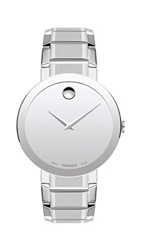 Movado Sapphire Reloj para Hombre, Esfera de Espejo Plateado, 0607178