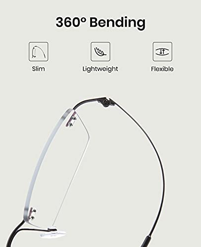 Image of Cyxus 11g Titanium Blue Light Blocking Glasses Men Woman Ultralight Computer Gaming Office Study Eyeglasses 8602T01