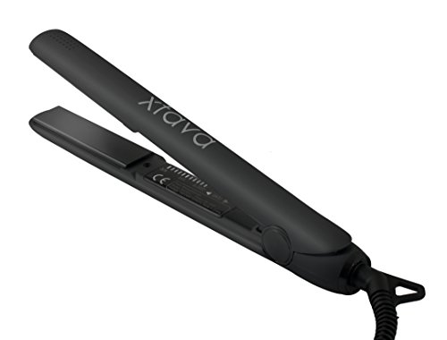 xtava Adagio Flat Iron - Professional Hair Straightener with Floating Ceramic Tourmaline Plates and Ionic Heat Technology For Healthy Shine - Ten Temperature Settings and Advanced Microprocessor for Quick Heating - Ergonomic Design and Timeout Safety