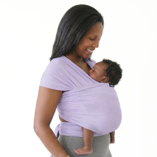 Image of Boba Baby Wrap Carrier Purple Mesh | Lightweight Baby Sling Carrier for Newborn (7-35 lbs), Summer Baby Wrap for Active Parents