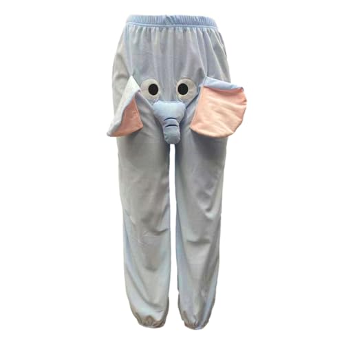 Mens Funny Elephant Home Pants, Novelty Cute Comfy Elephant Pajama Pants, Unisex Novelty Cute Comfy Elephant Pajama Short - Main Image