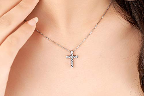Collier cristal anti-ternissement chaîne en argent véritable 5A