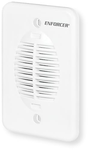 Seco-Larm SH-532BQ Flush-Mount Multi-Tone Chime, White Plastic Case, 3 Selectable Chimes, 80~88 dB Adjustable Sound Level, 12~24 VDC Operating Voltage, 130mA@12VDC Current Draw