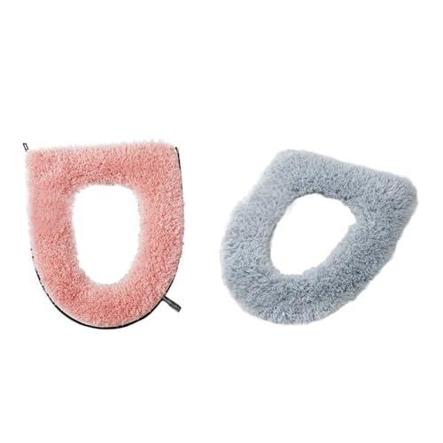 TOGEVAL 2個 防水便座カバー 素材 柔軟フィット 多様便器対応 衛生的暖房用トイレマット 秋冬用