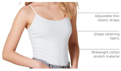 Image of Amazon Essentials Women's Slim-Fit Camisole for Layering and Everyday Wear, Pack of 4