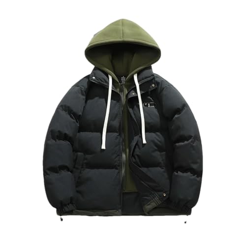 Parkas pour hommes veste bouffante à capuche et manteau chaud épais M