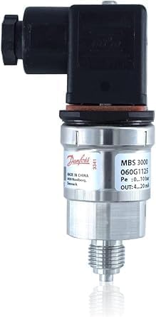 Heavy Duty Pressure Transmitter Transducer Thread with 4-20mA for Industrial, Hydraulic Applications & HVAC | Model: MBS 3000 (1/4, 0-6 bar)