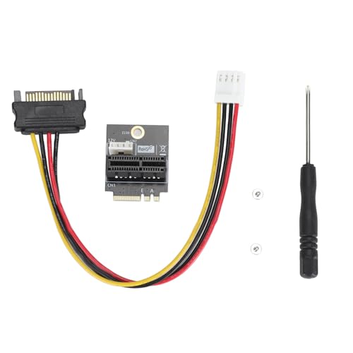 Ylwxzenith M.2 NGFF Key A AE to PCIE 1X Adapter, with 4pin 5V 12V Supply, Supports PCIE Express X1 for and Other OS, Durably PCB Material