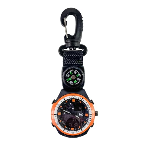 Reloj de navegación al aire libre y equipo de supervivencia con mosquetón