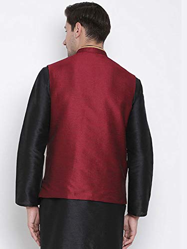 Elina fashion Men's Indian Banglori Silk Nehru Jacket || Jodhpuri Bandhgala Sleeve Less ONLY Waistcoat4