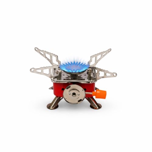 Image of Portable Butane Gas Burner /Stove For Camping With 4 Pc Butane Can Picnic Folding Stove.