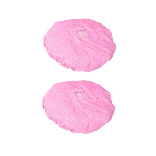 GALPADA Polyester Material Anti-Static Chef Hat Mesh Window Headwear Comfortable Lightweight for Electronics Cleanroom Cooking Pink