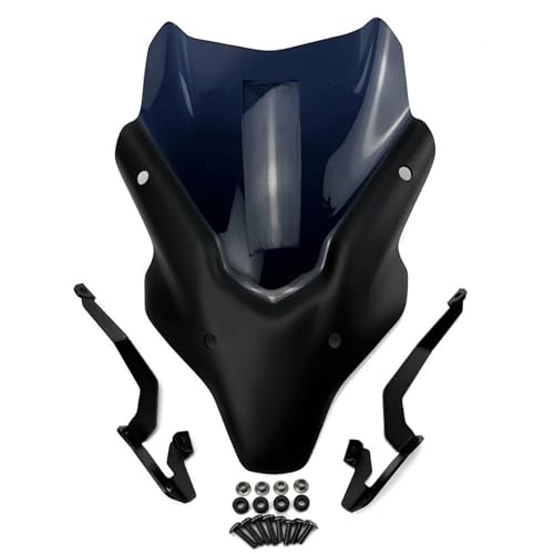 Motorrad-Windschutzscheibe Für Yamaha MT-07 (2021, 2022, 2023, 2024) MT07 Pure FZ07 MT FZ 07 Mit Halterung Windschild Windabweiser Windschutz(Rauch)