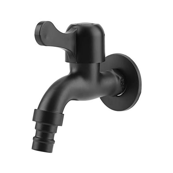 Wandhalterung Wasserhahn, 304 Edelstahl Schwarz Einhand Wasserhahn Waschmaschine Wasserhahn Antike Badezimmer Waschtisch Wasserhahn[Washing Machine]Waschtischarmaturen – Bild 8