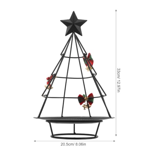 Bandeja de hierro con forma de árbol de Navidad Zerodeko para servir dulces 3