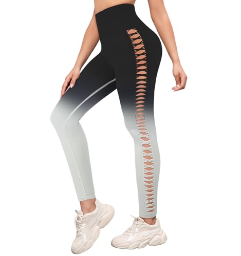 Lishang Leggings Deportivos Mujer Push Up Mallas Anticeluliticos Cintura Alta Pantalones Elástico Opaco Deportivas Scrunch Butt Leggins para Fitness Yoga Running