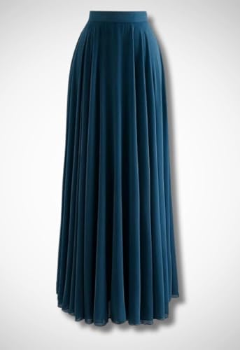 Image of Women's Full Length Georgette Long Skirt- Lehenga with 8 Meters Maxi Flare