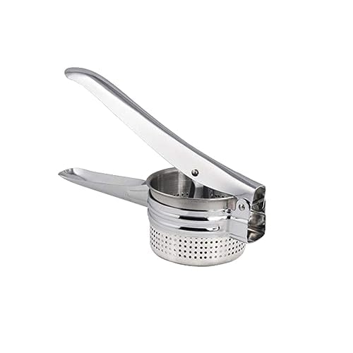 SDMAX Kitchen Potato Ricer and Fruit Press, with Interchangeable Blades & Filter, Stainless Steel, Multifunctional Manual Masher Potatoes, Puree, Fruit, Vegetables, Sturdy for Kitchen and Home