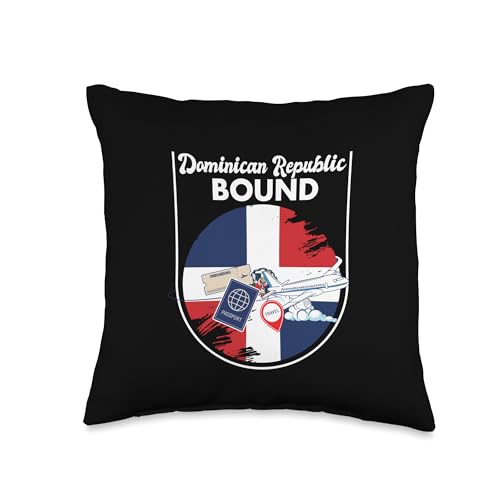 Dominican Republic Backpacking Travel Throw Pillow 16x16