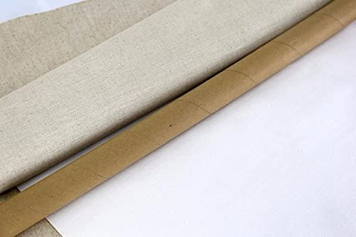 Qulaco Canvas Roll Linen Primed Artist Canvas Roll For Acrylic Painting Natural Cotton Canvas Fabric (Color : 48Cm) #TOP4