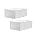 Produktbild Schuhbox, Shoe boxes,2-er Set Clear Plastik Damen Schuhkasten Lagerkasten Boxen,Aufbewahrung Schuhschachtel Schuhe Faltbare Halter,Multifunktional Organiser