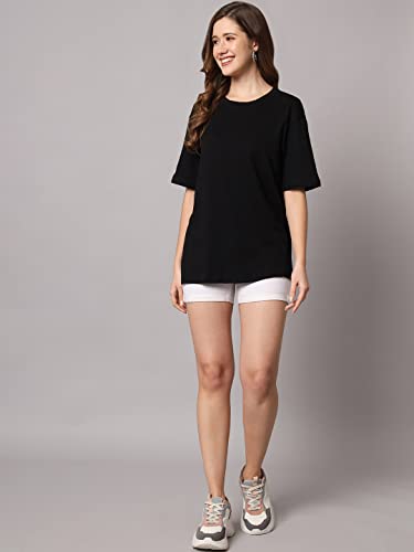 Image of FUNDAY FASHION Cotton Short Sleeve Oversized T-Shirt for Women (Pack of 2)